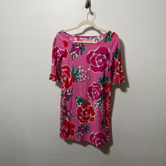 Lilly Pulitzer Dresses & Skirts - Lilly Pulitzer Somerset Dress Small Pink Floral A Thing Called Love Cotton Shift